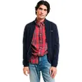 Gant Ganttil mænd. 87214 Cardigan i meget fin fåreuld med marineblå lynlås (S), Casual, Bomuld