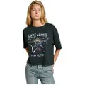 Pepe Jeans Pepe Jeanstil kvinder. PL505991 Louise T-shirt sort (S), Casual, Bomuld, Korte ærmer