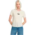 G-Star G-Startil kvinder. D26417-C954-127 T-shirt Small Center Logo off-white (L), Hvid, Casual, Bomuld, Korte ærmer