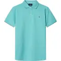 Hackett London Hackett Londontil mænd. HM563437 Swim Trim Arch turkis poloshirt (S), Casual, Bomuld, Korte ærmer