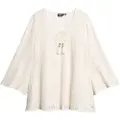 Superdry Superdrytil kvinder. W8011933A Ibiza hvid minikjole med blonder (M), Casual, Bomuld, Lange ærmer