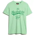 Superdry Superdrytil mænd. M1012129A Workwear grøn forvasket T-shirt med afslappet pasform (XXL), Casual, Bomuld, Korte ærmer