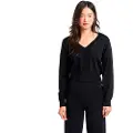 Armani Exchange AIX Armani Exchangetil kvinder. XW000117AF10352UC001 Trøje med V-hals, sort (L), Casual, Viscose