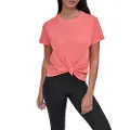 DKNY Mini Stud Logo Knot Front T-shirt Med Korte ærmer