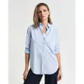 Gant Ganttil kvinder. 4300411 Relaxed Fit Luxury Oxford-skjorte blå (38), Casual, Bomuld, Lange ærmer