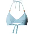 Pepe Jeans Pepe Jeanstil kvinder. PLB10535 Bikini top Satin blå (S), Casual, Polyester