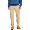 Timberland Timberlandtil mænd. TB0A2PG9DH41 Beige Brookline Twill Cargo-bukser (36/32), Casual, Økologisk bomuld, Bæredygtig