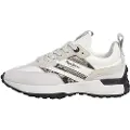 Pepe Jeans Pepe Jeanstil kvinder. PLS600020 Lucky Animal Læder Sneakers hvid (41), Fast, 1-3 cm, Blonder, Casual