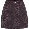 Vila Leopardprint Mininederdel