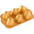 Nordic Ware Kageform BEEHIVE, til 6 minikager, guld Nordic Ware