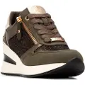 Xti Xtitil kvinder. 14437903-KAKI Træningssko 144379 grøn (38), 3-5 cm, Lynlås, Casual