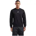 Emporio Armani EA7til mænd. 8NPM30_PJVRZ Sweatshirt med rund hals i bomuld Core identity sort (4XL), Casual, Sport