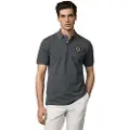 Hackett Londontil mænd. HM5600031 Heritage Polo Logo grå (L), Casual, Bomuld, Korte ærmer