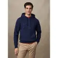 Hackett London Hackett Londontil mænd. HM5800011 Heritage Essential Hoodie Navy (XXL), Casual, Bomuld, Polyester, Lange ærmer, Blå
