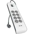 Belkin Bsv804vf2m-v2 2x Usb-strømskinne 8 Udtag