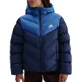 Nike Sportswear All Day Play Therma-FIT-dynejakke med løs pasform til større børn - blå