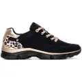 Xti Xtitil kvinder. 14436104-LEOPARDO Træningssko 144361 sort (35), Fast, Blonder, Casual, Dyreprint