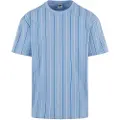 Urban Classics Printed Pinstripe T-shirt blå