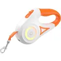 Rojeco Automatisk hundesnor LED 5 m (hvid og orange)