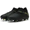 Puma FUTURE 8 MATCH FG/AG Football Boots Unisex, Shoes, Black/Fizzy Light/Green Terrain, 43