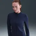 Nike Langærmet Nike Zenvy Dri-FIT-trøje med fuld lynlås til kvinder - blå