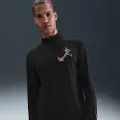Nike Stride Dri-FIT UV-løbetop med 1/2 lynlås til mænd - sort