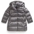 Ralph Lauren Polo Ralph Laurentil piger. 313979198001 Metallisk lang sølvfrakke (12/14Años=144/154cm), Sølvfarvet, Casual, Grå, Bæredygtig, Genanvendt ny