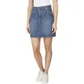 Pepe Jeans Pepe Jeanstil kvinder. PL90112444F0 Mini nederdel Rise blå (L), Casual, Bomuld, Denim