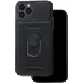 OEM Bagcover med kamerabeskyttelse og mobilring til Samsung Galaxy A16 4G / A16 5G - Svart