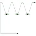 Creative Cables Lumet ´maioliche´ Systemkrans Med Tekstilkabel. 3 Lampeholdere Og Lampeskærme. Krog Og Sort Stik 10 M