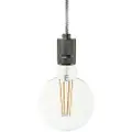 Creative Cables Textile Knurled Aluminum 1.2 M Hængende Lampe Med Pære
