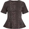 Vila Vichia Leopard-print Top Med Korte Ærmer