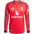 Adidas Manchester United 25/26 Authentic Hjem T-shirt Med Lange ærmer