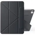 24hShop Kunstlæderetui med stativ og magneter til iPad Pro 13 2024 - Svart