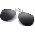 24hShop Clip-on-solbriller med UV400-beskyttelse og sort glas