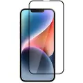 24hShop Hærdet skærmbeskytter med sort ramme til iPhone 14