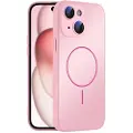 24hShop Bagskærm af hærdet glas med MagSafe til iPhone 15 Plus - Pink
