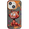 24hShop IPhone 15 bagcover - Oliemaleri af smilende kat