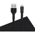 24hShop Ladekabel til iPhone - 1 meter, 2A - Sort