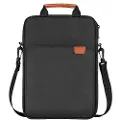 24hShop Vandafvisende iPad-taske med justerbar skulderrem 9,7-11" - Svart