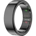24hShop Smart ring størrelse 13 med søvn- og pulsmåling - Sort