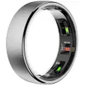24hShop Smart ring i størrelse 7 med søvn- og pulsmåling - Sølv