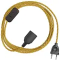 Creative Cables Snakebis Twisted E14 Kabelsæt Med Lampesokkel. Stofbetrukket Kabel Og 2-benet Stik 1.8 M