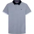 Hackett Londontil mænd. HM563121 Polo vævet krave grå (M), Casual, Bomuld, Korte ærmer