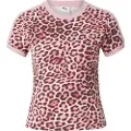Puma T7 Leo Luxe Slim Tee Women, Clothing, Poised Pink/Ruby Shimmer, XL