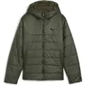 Puma Essentials Hooded Padded Jacket Youth, Clothing, Dark Olive, 5-6Y