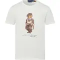 Ralph Lauren Polo Ralph Laurentil mænd. 710P00085001 Strikket T-shirt med hvid polobjørn (S), Casual, Bomuld, Korte ærmer