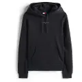 Tommy Hilfiger Tommy Jeanstil kvinder. DW0DW21963 Sweatshirt med hætte og lineært logo, sort (XS), Casual, Bomuld
