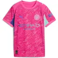 Puma Manchester City 25/26 Goalkeeper Jersey Youth, Clothing, Pink Pes/Aquatic, 5-6Y