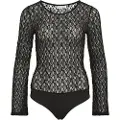 Vila Langærmet Blonde- Bodystocking